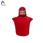 کلاه سندبلاست مدل MAX مجهز به شنل محافظ سینه و شانه ضد سایش